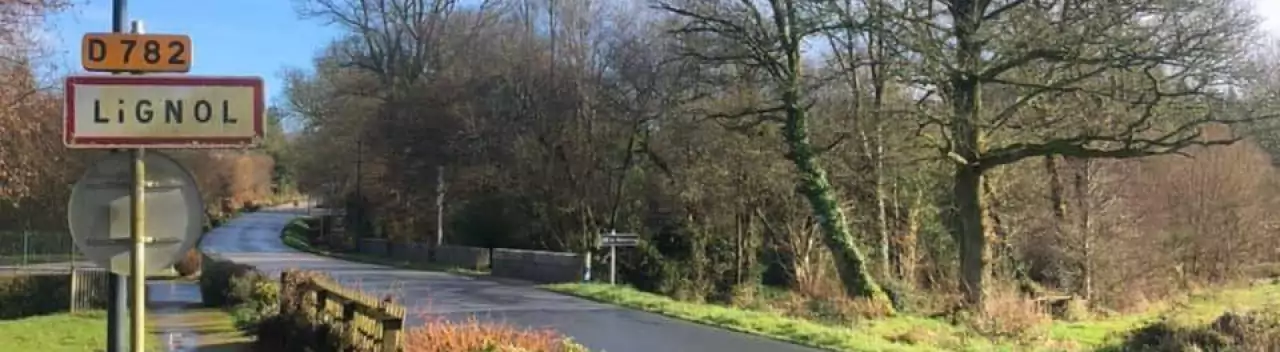 Entrée de Lignol en venant de Kernascléden.