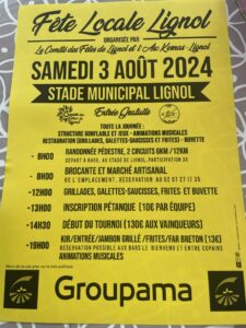 Fête locale de Lignol 3 aout 2024