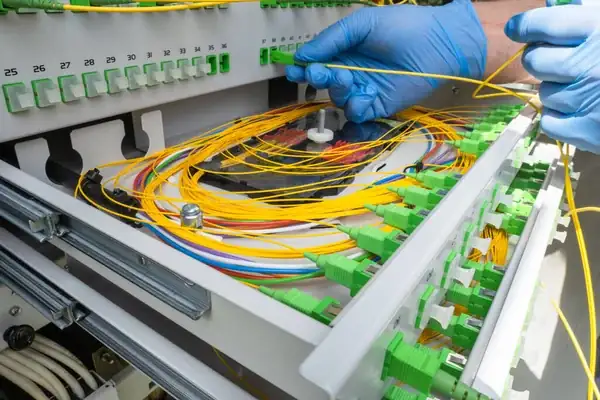 Installation de la fibre.