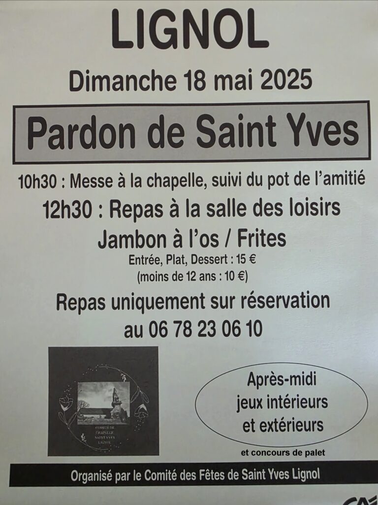 Affiche fête local de saint Yves.