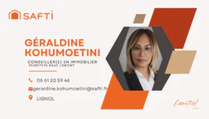 Carte de visite agence SAFTI Géraldine Kohumoetini